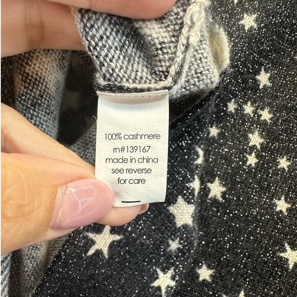 27 Miles Malibu Cashmere Black Metallic “Star Dipper” Sweater – Size Small - Picture 8 of 8